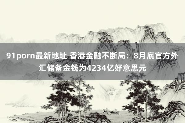 91porn最新地址 香港金融不断局：8月底官方外汇储备金钱为4234亿好意思元
