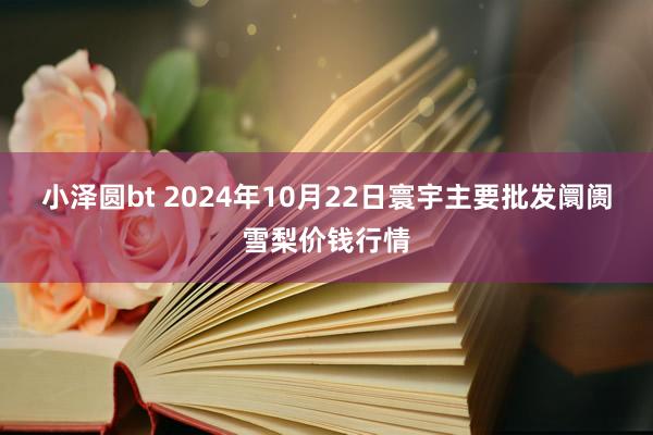 小泽圆bt 2024年10月22日寰宇主要批发阛阓雪梨价钱行情