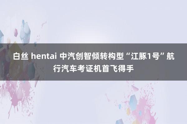 白丝 hentai 中汽创智倾转构型“江豚1号”航行汽车考证机首飞得手
